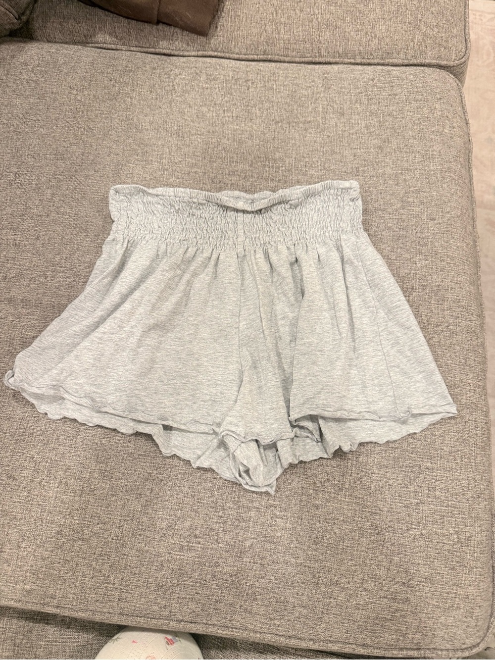 Grey Ruched Shorts - Picture 2 of 2